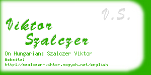 viktor szalczer business card